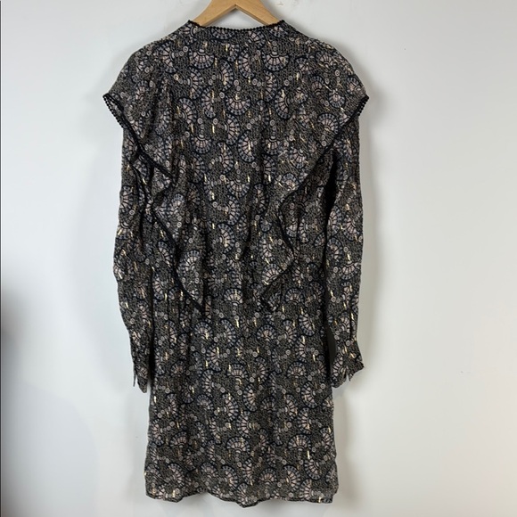 Sofie Schnoor Black and Gold Midi dress Size Medium - Picture 5 of 11